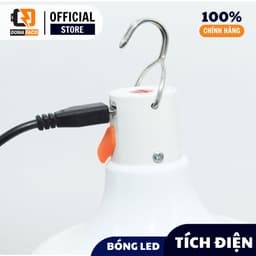 Bóng đèn bulb tích điện LED 80w và 150w Mỹ Linh cao cấp chiếu sáng liên tục 7 - 12h có móc treo 6