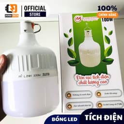 Bóng đèn bulb tích điện LED 80w và 150w Mỹ Linh cao cấp chiếu sáng liên tục 7 - 12h có móc treo 8