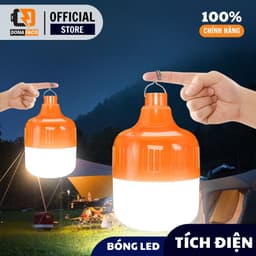 Bóng đèn bulb tích điện LED 80w và 150w Mỹ Linh cao cấp chiếu sáng liên tục 7 - 12h có móc treo 1