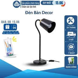 Đèn bàn học decor, đèn led để bàn làm việc đọc sách phù hợp bảo vệ mắt chống cận, decor 1