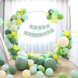 Set trang trí sinh nhật kèm khung tròn có chân cao 1m8 Babuu Decor 4