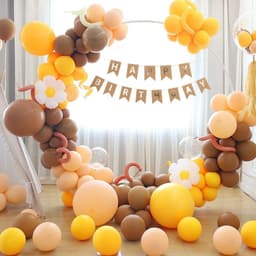 Set trang trí sinh nhật kèm khung tròn có chân cao 1m8 Babuu Decor 5