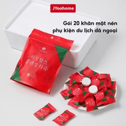Gói Khăn mặt nén dạng viên kẹo JYoohome du lịch dã ngoại, Khăn giấy nén rửa mặt tiện lơi, an toàn 1