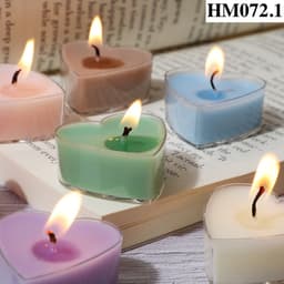 Khuôn tealight bộ 10 cái nhựa PVC đủ hình dạng - HM072 4