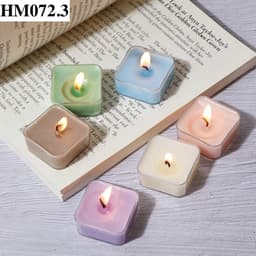 Khuôn tealight bộ 10 cái nhựa PVC đủ hình dạng - HM072 5