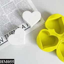 Khuôn silicon hình trái tim 4 mảnh dùng làm nến thơm hay bánh ngọt - HM055 1