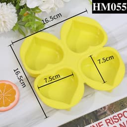 Khuôn silicon hình trái tim 4 mảnh dùng làm nến thơm hay bánh ngọt - HM055 3