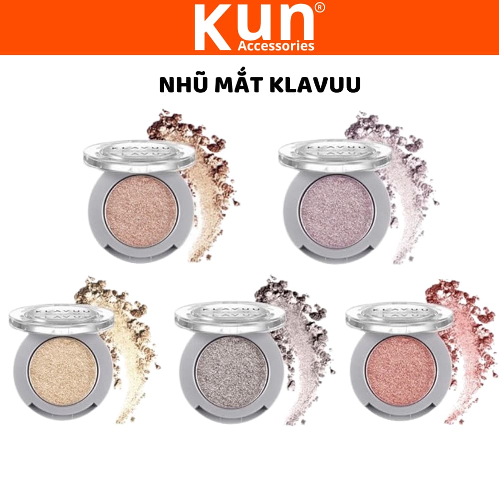 Nhũ mắt Klavuu Urban ngọc trai Hàn Quốc gồm 5 màu nhũ siêu đẹp mịn lì bám nhũ cực tốt KUN