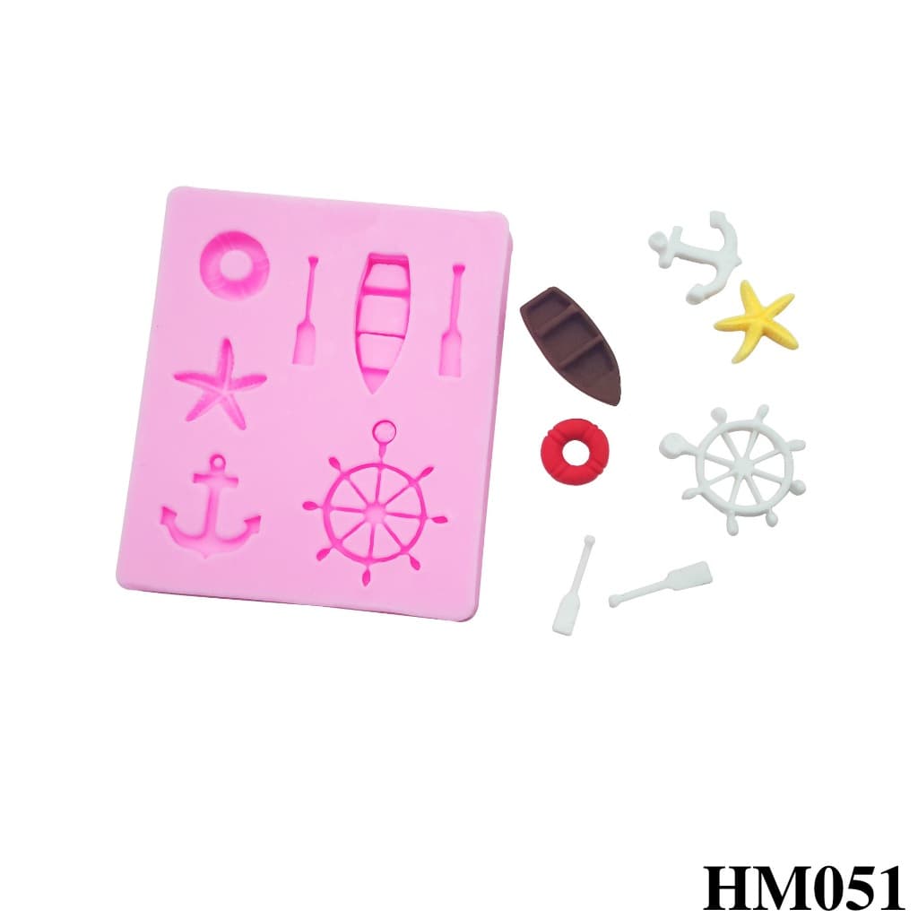 Khuôn silicon tạo hình neo thuyền và phao cứu sinh dùng trang trí chuẩn DIY - HM051