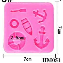 Khuôn silicon tạo hình neo thuyền và phao cứu sinh dùng trang trí chuẩn DIY - HM051 2