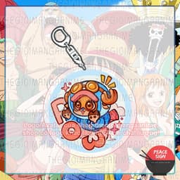 (Mua 1 tặng 1) Móc khoá in hình ONE PIECE ver BONG BÓNG Đảo hải tặc mica trong acrylic anime chibi xinh xắn 3