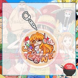 (Mua 1 tặng 1) Móc khoá in hình ONE PIECE ver BONG BÓNG Đảo hải tặc mica trong acrylic anime chibi xinh xắn 4