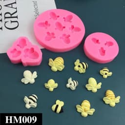 Khuôn silicon làm bánh kẹo dẻo hình con ong đủ kích thước siêu cute chuẩn DIY - HM009.1.2.3 1
