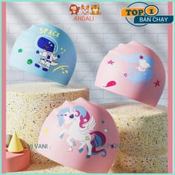 Mũ bơi cho bé yuke kèm túi zip 2