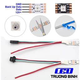 LED DÂY FULL MÀU WS2815 144 LED/MÉT HỎNG 1 LED CÁC LED KHÁC VẪN HOẠT ĐỘNG BỀ RỘNG 12MM 12V DÂY 1 MÉT 9