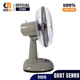 | Hỏa tốc | Quạt để bàn Senko B1616 lồng 40cm 47W 3 cấp gió mạnh để phòng ngủ bảo hành 24 tháng 5
