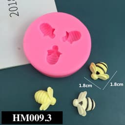 Khuôn silicon làm bánh kẹo dẻo hình con ong đủ kích thước siêu cute chuẩn DIY - HM009.1.2.3 6