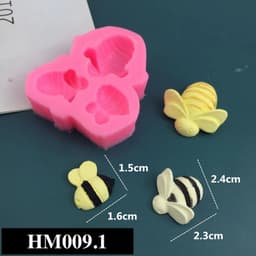 Khuôn silicon làm bánh kẹo dẻo hình con ong đủ kích thước siêu cute chuẩn DIY - HM009.1.2.3 3