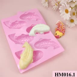 Khuôn silicon hình cá chép tấm 6 con cá chép dùng làm bánh hay tạo hình độc đáo – HM016.1 2