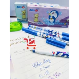 Hộp 10 Cây Bút Lông Kim - Bút Mực Nước Điểm 10 Doraemon TP-FL08/DO-CHUYENSIVANPHONGPHAM, Hàng Thiên Long Chính Hãng 5