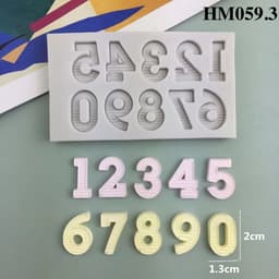 Khuôn silicon chữ cái và số tạo hình trang trí nến thơm hay resin hoặc dùng làm bánh kẹo dẻo - HM059.2.3 3