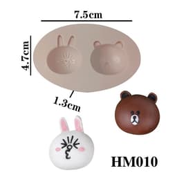 Khuôn silicon tạo hình trang trí hình 2 con mèo siêu dễ thương làm nến handmade chuẩn DIY - HM010 2