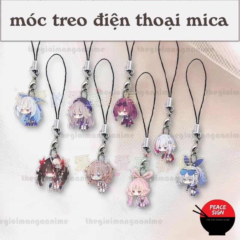 (mua 1 tặng 1) Móc dây treo điện thoại HONKAI STAR RAIL ver TREO NGƯỜI chibi mica acrylic móc khóa anime game phụ kiện