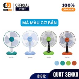 Quạt bàn B4 Senko 3 cánh B1612 gió mạnh 4 màu, nhỏ gọn tiện lợi công xuất 47W được bảo hành 24 tháng 3