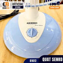 Quạt bàn B4 Senko 3 cánh B1612 gió mạnh 4 màu, nhỏ gọn tiện lợi công xuất 47W được bảo hành 24 tháng 7