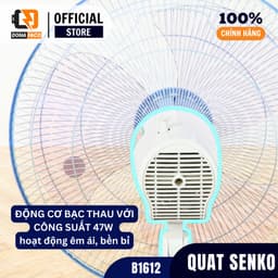 Quạt bàn B4 Senko 3 cánh B1612 gió mạnh 4 màu, nhỏ gọn tiện lợi công xuất 47W được bảo hành 24 tháng 6