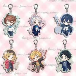 (mua 1 tặng 1) (NHẠC TRƯỞNG) Móc khóa HAIKYUU!! Vua bóng chuyền in hình anime chibi mica trong acrylic quà tặng xinh xắn 1