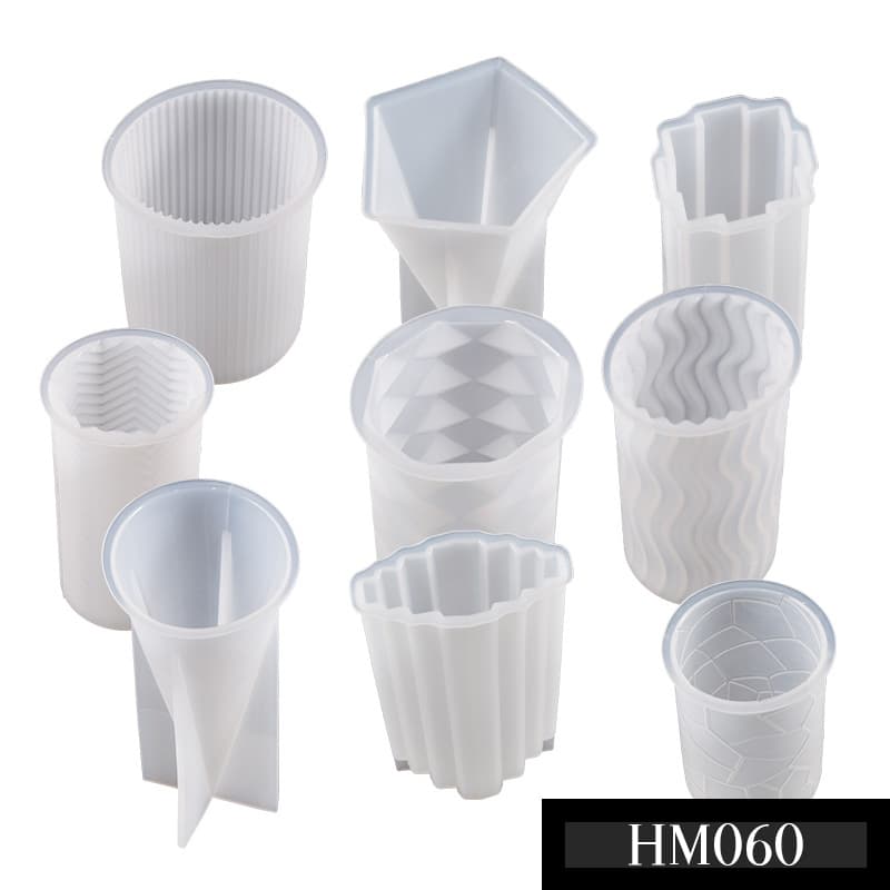 Khuôn silicon hình trụ làm nến thơm handmade đủ kiểu loại có mạ hoa văn chuẩn DIY – HM060