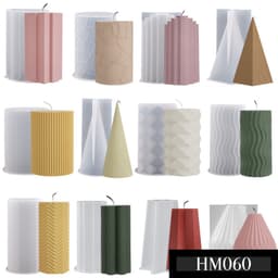 Khuôn silicon hình trụ làm nến thơm handmade đủ kiểu loại có mạ hoa văn chuẩn DIY – HM060 2