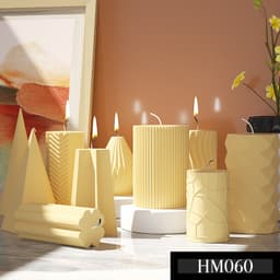Khuôn silicon hình trụ làm nến thơm handmade đủ kiểu loại có mạ hoa văn chuẩn DIY – HM060 4