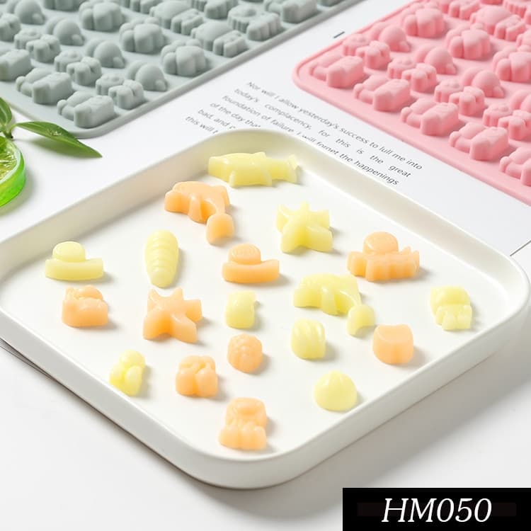 Khuôn silicone làm bánh kẹo chipchip 50 lỗ đầy đủ hình dạng - HM050