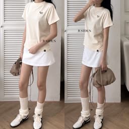Áo Thun Nữ Baby Tee JUSTDUN B2 – Thêu “BLACK PEARL” Ver2, Chất Cotton Mềm Mịn, Co Giãn Nhẹ 7