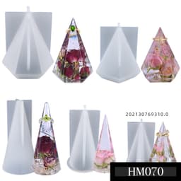 Khuôn silicon hình tháp làm nến thơm hay đèn ngủ epoxy resin chuẩn DIY - HM070 3