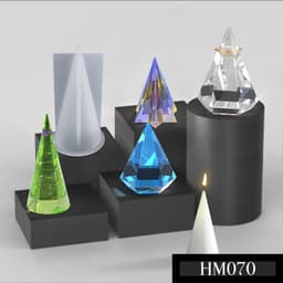 Khuôn silicon hình tháp làm nến thơm hay đèn ngủ epoxy resin chuẩn DIY - HM070 1
