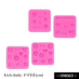 Khuôn silicon món tráng miệng mini trang trí bánh ngọt, nến thơm, nail - HM063 2