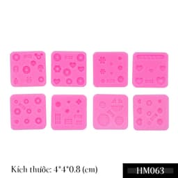 Khuôn silicon món tráng miệng mini trang trí bánh ngọt, nến thơm, nail - HM063 7