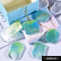 Khuôn silicon mặt dây chuyền pha lê dùng resin handmade đủ hình dạng chuẩn DIY – HM043 1
