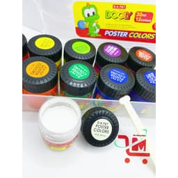 Hộp 12 Màu Nước Dooly D A P&T 30cc x 12 lọ, Màu Poster, Màu Sắc Tươi Sáng, Bắt Mắt, Màu Nước Hàn Quốc Chất Lượng Tốt 1