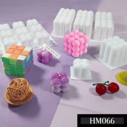 Khuôn silicon hình khối Rubic làm nến thơm handmade chuẩn DIY khối lập phương mặt 8 khối cầu - HM066 1