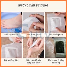 Hộp 50 miếng dán ngãi cứu thải độc cho bàn chân QA HAPPYLIFE giúp thải độc lưu thông tuần hoàn máu 9