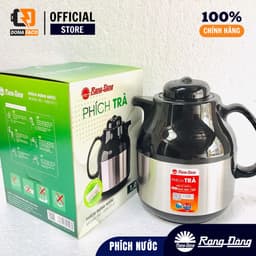 Phích pha trà Rạng Đông 1 lít inox RD 1055 ST1 có lưới lọc, ruột thủy tinh giữ nhiệt cao cấp 4