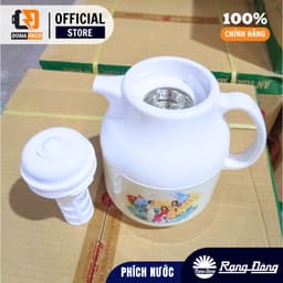 Phích pha trà Rạng Đông 1 lít inox RD 1055 ST1 có lưới lọc, ruột thủy tinh giữ nhiệt cao cấp 7