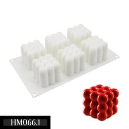 Khuôn silicon hình khối Rubic làm nến thơm handmade chuẩn DIY khối lập phương mặt 8 khối cầu - HM066 5