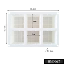Khuôn silicon hình khối Rubic làm nến thơm handmade chuẩn DIY khối lập phương mặt 8 khối cầu - HM066 8