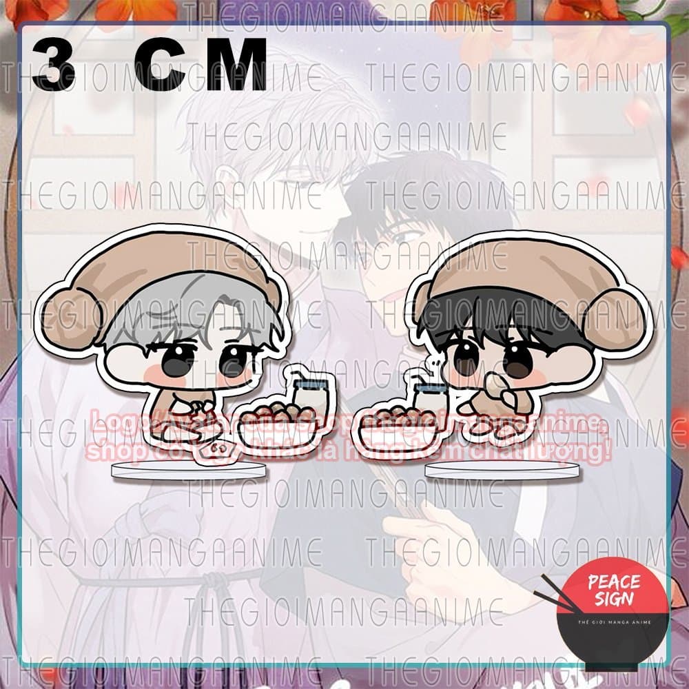 (mua 1 tặng 1) (3cm) Mô hình Standee in hình PASSION BL manhwa chibi trang trí xinh xắn đáng yêu
