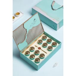 Hộp trà quà tặng nắp đan tre loại 12-18 lon trà - HVL TEA 6